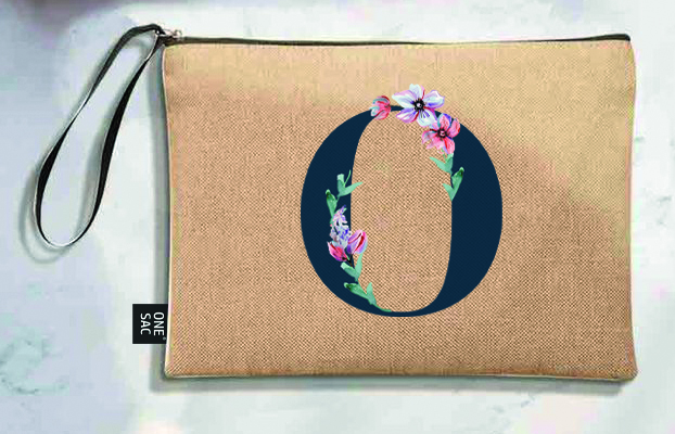 Bolso de mano letra o una pieza (diseño variado) (25×18×1 )